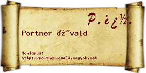 Portner Évald névjegykártya